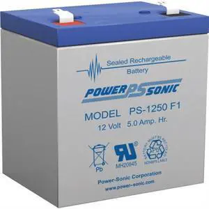 POWER-SONIC PS1250F1 12V 5AMP BATTERY