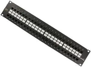 LEVITON TELCOM 5G270U48 CAT5E PRELOADED PATCH PANEL BLACK 48 PORT