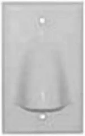 ICC IC640BSSWH FACEPLATE, 1-GANG, BULK NOSE, WHITE
