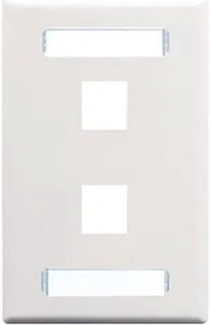 FACEPLATE- ID- 1-GANG- 2-PORT- WHITE