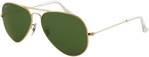 Ray Ban RB3025 Aviator Metal Classic Sunglasses  Gold Frame  Polarized Crystal Green Lenses