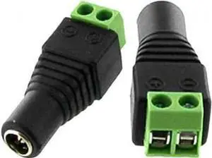 Smart Security Club DC Male to 2 Screw-In Terminal Connector, Bag of 100