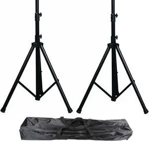 Speaker stands 2x carrying bag adjustable height DJ pro audio