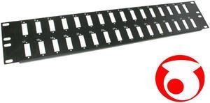 Fiber optic 2U blank SC ST duplex 32 port patch panel