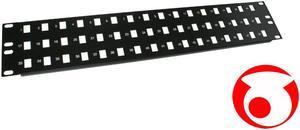 Fiber optic 2U blank SC simplex 48 port patch panel