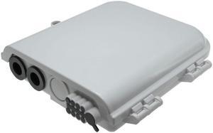 Outdoor FTTH Fiber Termination Box 8 Ports UV Resistant Wall Mount High Impact Plastic SC Foot Print