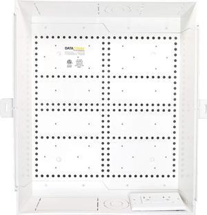 COMM 45-8021-1S In Wall Connected Media Box - Recessed TV Outlet Box with Built-In Duplex Surge Protector Receptacle, High-Speed Connectivity Hub, Cable Management, Easy DIY Installation
