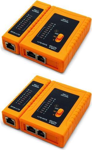 iMBAPrice (Pack of 2) RJ45/RJ11/RJ12/CAT5/CAT6/ UTP Network LAN Cable Tester Test Tool