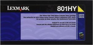 Lexmark 80C1HY0 Yellow High Yield Return Program Toner