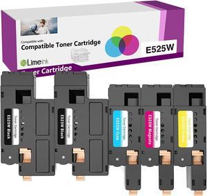 Limeink Compatible Toner Cartridge Replacement for Dell E525W Toner Cartridges, for Dell E525w E525 H3M8P MFP Toner Printer (2 Black, 1 Cyan, 1 Magenta, 1 Yellow)