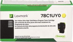 LEXMARK 78C1UY0 Yellow Ultra High Yield Return Program Toner Cartridge