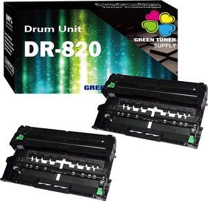 (Drum,2-Pack) Compatible DR-820 DR820 Drum Unit Replacement for Brother TN850 TN880 Work for HLL5000D HLL6200DW HLL5700DW MFCL5900DW MFCL6700DW MFCL6800DW Laser Printers, Sold by Green Toner Supply