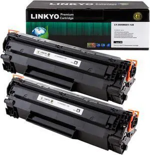 LINKYO Compatible Toner Cartridges Replacement for Canon 128 (Black, 2-Pack)