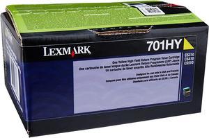 Lexmark 701HY Yellow High Yield Return Program Toner Cartridge -Yellow -Laser -3000 Page