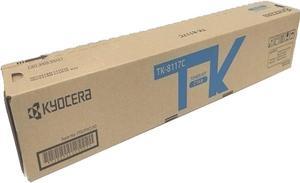 Kyocera 1T02P3CUS0 Model TK-8117C Cyan Toner Kit For use with Kyocera ECOSYS M8124cidn and M8130cidn Color Multifunctional Printers, Up to 6000 Pages Yield at 5% Average Coverage