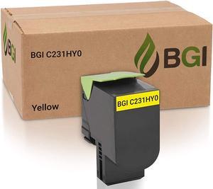 BGI Compatible Replacement Toner for Lexmark C2325dw MC2325adw C2325 C2425dw MC2425adw C2535dw MC2535adwe MC2640adwe Toner Ink | C231HY0 | Yellow | High Yield