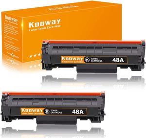 kooway Compatible Toner Cartridge with chip Replacement for HP 48A CF248A for HP Laserjet Pro M15w M15a M16a M16w M15 MFP M28w M28a M29w M29a Printer Toner (2 Black)