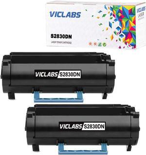 VicLabs Compatible S2830DN Toner(593-BBYP), Replacement for Dell S2830DN Toner Cartridge fits for Dell S2830DN S2830 Printer-8,500 Pages(2-Pack,Black)