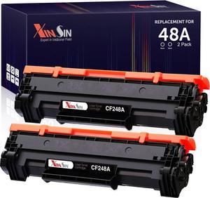 XINSIN Compatible 48A CF248A Black Toner Cartridges Replacement for HP Laserjet Pro MFP M15w M28w M29w M30w M31w M15a M16a M28a M29a Printer, 2-Pack