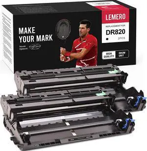 LEMERO Compatible Drum Unit Replacement for Brother DR820 DR-820 DR 820 to use with HL-L6200DW HL-L5100DN MFC-L5900DW MFC-L5850DW MFC-L5700DW MFC-L6800DW MFC-L5800DW (2 Pack)