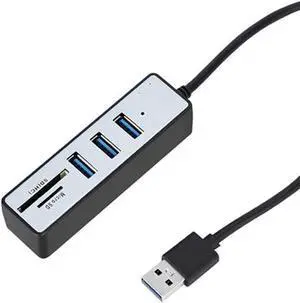 USB Hub 3.0 Multi USB 3.0 Hub USB Splitter High Speed TF SD Card Reader All in One for PC Computer Accessories (Color : A)