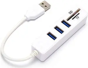 Hubs Type C HUB Card Reader 2 in 1 Type-C OTG USB 2.0 Hub Splitter Combo 3-Port SD/TF Card Reader USB 2.0 Hub Splitter 2.0 Multi USB USB Hubs (Color : OneColor)