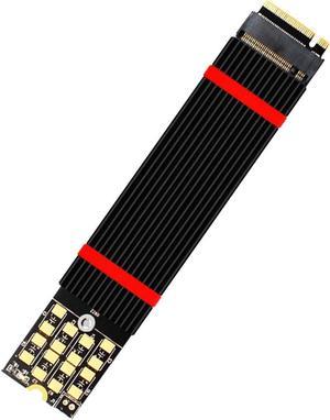 JEYI PCB110 M.2 NVME Protection Board Solid State Drive DIY Power-Off Protection Support 2280 Lengthened to 22110 (with Black Heatsink)