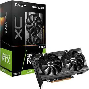 EVGA GeForce RTX 3060 XC Black Gaming, 12G-P5-3655-KR, 12GB GDDR6, Dual-Fan EVGA GeForce RTX 3060 XC Black Gaming, 12G-P5-3655-KR, 12GB GDDR6, Dual-Fan