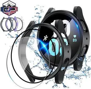 For Samsung Galaxy Watch 5 4 40mm 44mm Snap On Full Case Cover Screen Protector 44mm