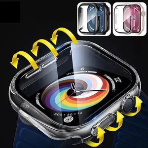 Screen Protector Case for Apple Watch Series 10 42mm/46mm, Tempered Glass, Anti-Scratch, Perfect Protection