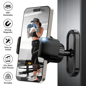 360° Magnetic Phone Holder for Gym, Portable Phone Mount with Strong Magnets Attach to Metal Surface, Gym Accessories for Men Women, Fit 4.7"-7" Smartphones Apple Galaxy 360° Magnetic Phone Holder for Gym, Portable Phone Mount with Strong Magnets Attach to Metal Surface, Gym Accessories for Men Women, Fit 4.7"-7" Smartphones Apple Galaxy