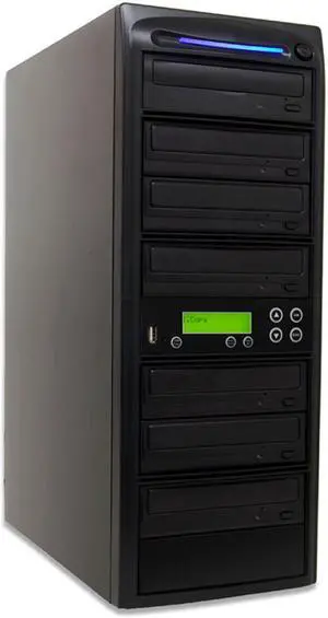 Produplicator USB Drive to 6 CD DVD Duplicator - Convert Flash Memory Card to Disc Copier (DVDUSB06SATA20X)
