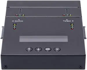 Systor 1 to 1 SATA & M.2 NVMe Duplicator - 9GB/Min - Portable Standalone Copier & Eraser/Sanitizer for Multiple PCIe M2, 2.5/3.5 Inch HDD Hard Disk & SSD Solid State Drives (SYSNVME-SF201)