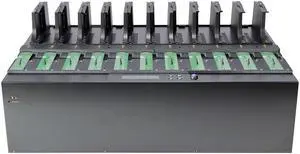 Systor 1 to 10 SATA & M.2 NVMe Duplicator - 24GB/Min - Standalone Copier & Eraser/Sanitizer for Multiple PCIe M2, 2.5 Inch HDD Hard Disk & SSD Solid State Drives (SYSNVME-HC410)