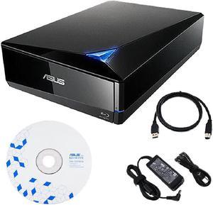 ASUS BW-16D1X-U 16x External Blu-ray BDXL Drive with BD Suite Disc USB 3.0 Cable Power Adapter and Cord