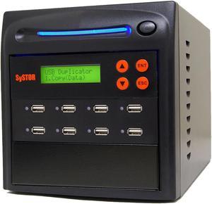 Systor 1 to 7 USB Duplicator & Sanitizer 2GB/Min - Standalone Multiple Flash Memory Copier & Storage Drive Eraser, Speeds Up to 33MB/Sec (SYS-USBD-7)