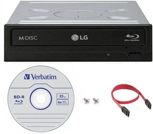 LG 14x WH14NS40 Internal Blu-ray Burner + 25GB Verbatim M-Disc BD-R + SATA Cable LG 14x WH14NS40 Internal Blu-ray Burner + 25GB Verbatim M-Disc BD-R + SATA Cable