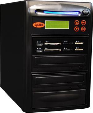 Systor 1 to 1 All-in-One Combo - Flash Media Card (USB/SD/CF/MS) + Single DVD Duplicator - SYS-USBSDCF-01