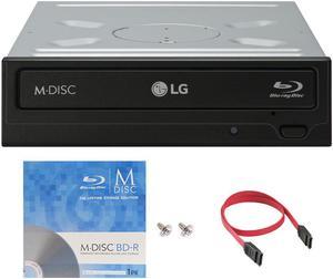 LG WH16NS40 16X Blu-ray BDXL DVD CD Internal Burner Drive Bundle with Free 25GB M-DISC BD + SATA Cable + Mounting Screws