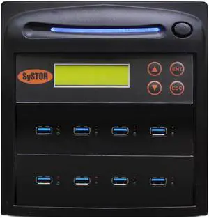 Systor 1 to 7 USB 3.0/3.1 Duplicator & Sanitizer 18GB/Min - Standalone Multiple Flash Memory Copier & Storage Drive Eraser, Speeds Up to 300MB/Sec (SYS-USB30-7)