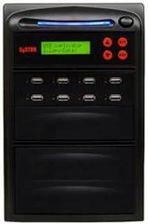 Systor 1 to 7 USB Duplicator & Sanitizer for USB-Powered Portable External HDD Hard Drives & Flash Memory Thumb Drives - SYS07EXH