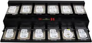 Systor 1:11 Flatbed SATA Hard Drive Duplicator & Sanitizer - 9GB/Min - Copy & Erase 2.5 SDD Solid State & 3.5 HDD Disks 150MB/Sec (SYS11HDD)