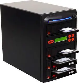 Systor 1:3 SATA Hard Drive Duplicator & Sanitizer - 36GB/Min - Copy & Erase 2.5 SDD Solid State & 3.5 HDD Disks (SYS603DP) - 600MB/Sec, Dual Port Hot Swap