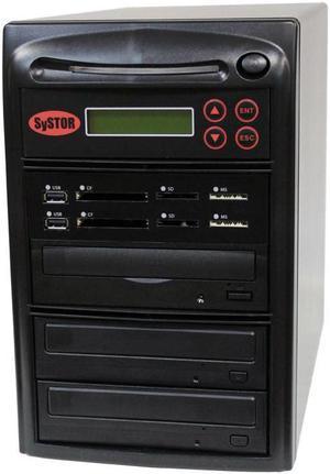 Systor Blu-ray BDXL Multi Media Center PLUS - Flash Memory Drive (USB/SD/CF/MS/MMC) to Disc Backup + 1 to 2 SATA CD/DVD/BD Duplicator (PMBC-P-BD-02)