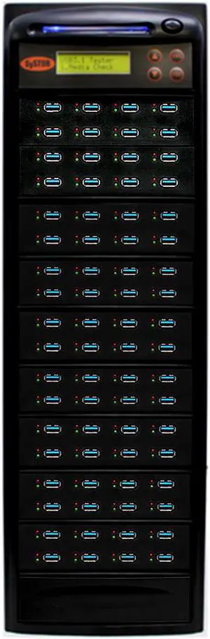 Systor 1 to 71 USB 3.0/3.1 Duplicator & Sanitizer 6GB/Min - Standalone Multiple Flash Memory Copier & Storage Drive Eraser, Speeds Up to 100MB/Sec (SYS-USB30100-71)