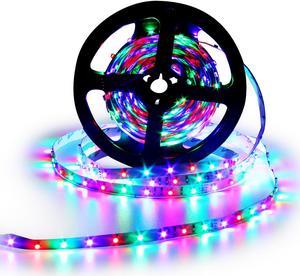 SuperNight® 16.4ft 5M 500CM 3528 SMD RGB 300 LED Light Strip Flexible Flash Color Changing Lamp Non-Waterproof 60 Led/m