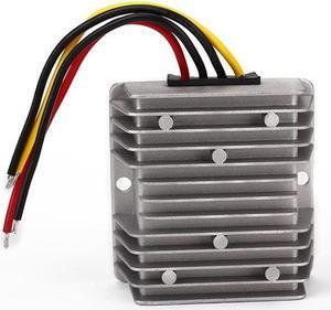 DC/DC Car Voltage Converter 12V Step Up to 240W 24V 10A Silver Gray Power Supply