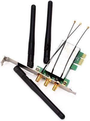 Desktop PC Wireless Adapter Card With 3 Antennas Mini PCI-E To PCI-E