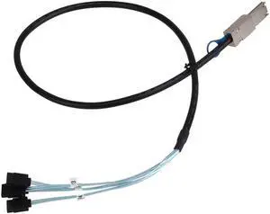 SFF-8088 Hard Disk Splitter Cable SAS 26Pin to 4 SATA 7Pin 12Gbps 100cm