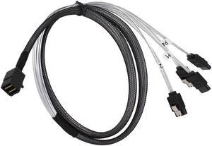 3.28Ft SFF-8643 SFF 8643 to 4 SATA High Speed Cable for LSI/Adaptec SAS